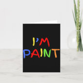 I Love To Finger Paint Tiny Red Heart I'm Paint Va カード (正面)