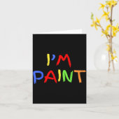 I Love To Finger Paint Tiny Red Heart I'm Paint Va カード (黄色い花)