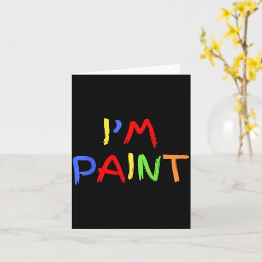 I Love To Finger Paint Tiny Red Heart I'm Paint Va カード (黄色い花)