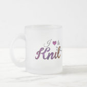 I love to Knit フロストグラスマグカップ (左)