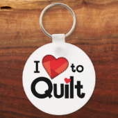 I Love to Quilt - Fun Keychain キーホルダー (裏面)