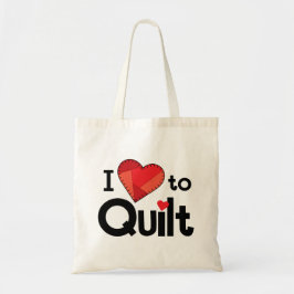 I Love to Quilt Tote Bag – Quilter’s Everyday Bag トートバッグ