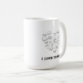 I Love to Read コーヒーマグカップ (正面右)