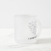 I Love to Read フロストグラスマグカップ (正面右)