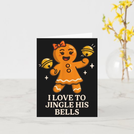 I Love To Stuff Her Stocking Matching Jingle His B カード (黄色い花)