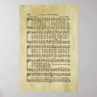 I Love To Tell The Story Gospel Sheet Music ポスター