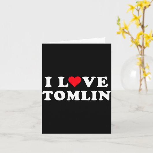 I Love Tomlin Matching Girlfriend &amp; Boyfriend  カード (黄色い花)