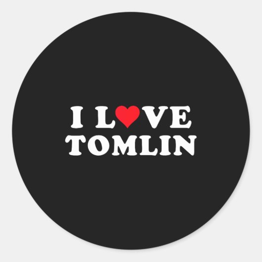 I Love Tomlin Matching Girlfriend &amp; Boyfriend  ラウンドシール (正面)