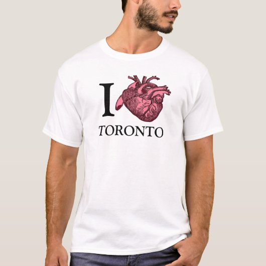 I Love Toronto解剖学的に正しいハート Tシャツ (正面)