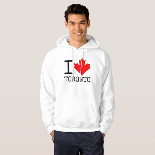 I Love Toronto Ontario Canada Maple Leaf パーカ (正面フル)