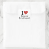 I Love ❤️ Training & Developmentのステッカー スクエアシール (バッグ)