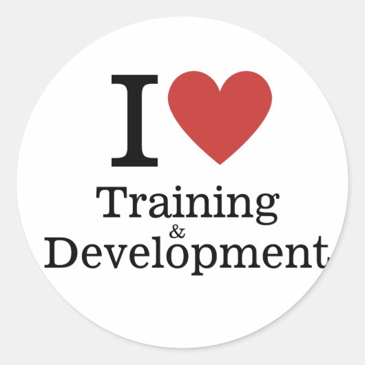I Love ❤️ Training & Developmentのステッカー ラウンドシール (正面)