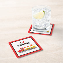 I Love Trains カラフル Kids写真名パーティー