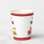 I Love Trains カラフル Kids Photo and Nameパーティー 紙コップ (右)