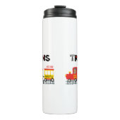 I Love Trains カラフル Kids Photo and Name タンブラー (正面)