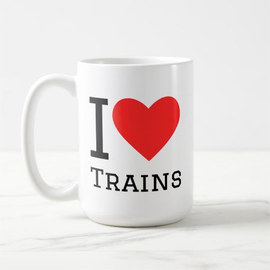 I love trains コーヒーマグカップ (左)