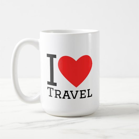 I love travel コーヒーマグカップ (左)