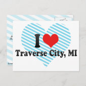 I Love Traverse City, MI ポストカード (正面/裏面)