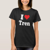 I Love Tren Distressed Retro Vintage 1 Tシャツ (正面)
