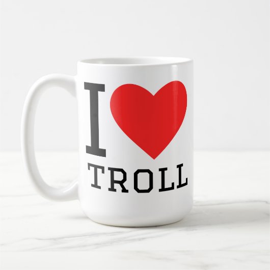 I love troll コーヒーマグカップ (左)