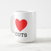 I love trouts コーヒーマグカップ (正面左)