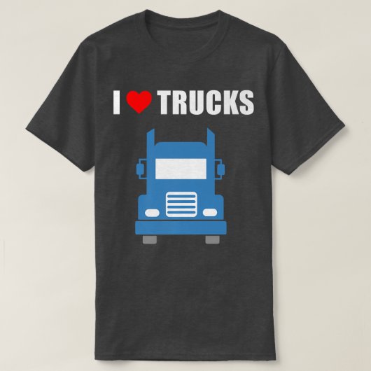 I Love Trucks  Tシャツ (デザイン正面)