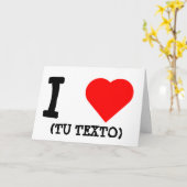 I LOVE + TU TEXTO カード (黄色い花)