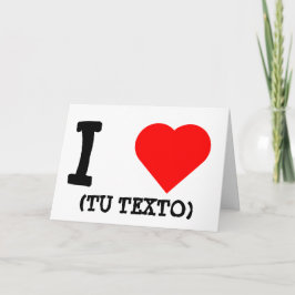 I LOVE + TU TEXTO カード