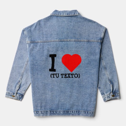 I LOVE + TU TEXTO デニムジャケット (裏面)