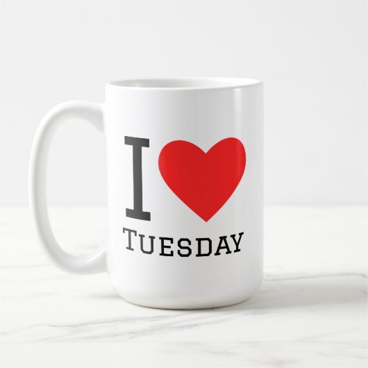 I love tuesday コーヒーマグカップ (左)