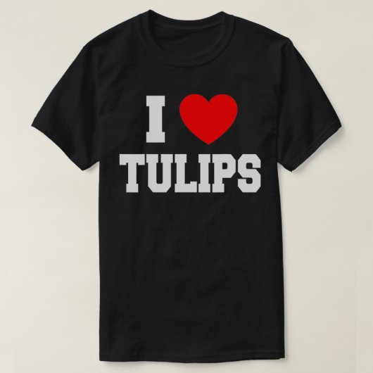 I Love Tulips Tシャツ (デザイン正面)