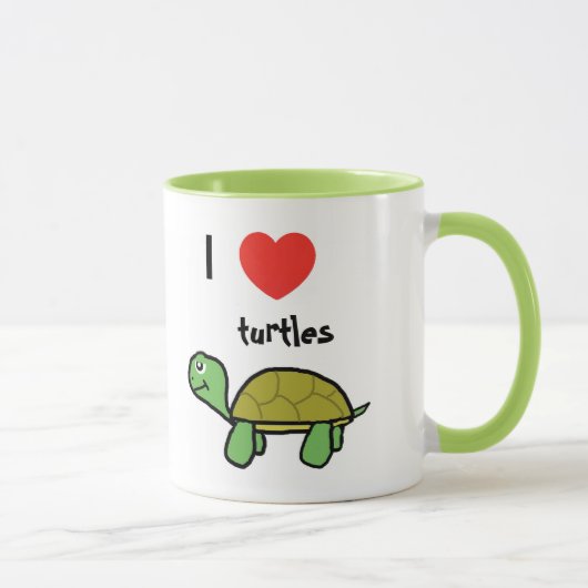 I love turtles mok マグカップ (右)