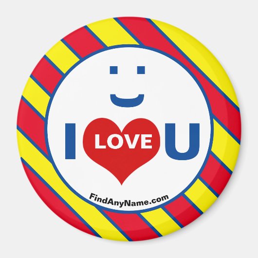 I Love Uスマイルおもしろい磁石 マグネット (正面)