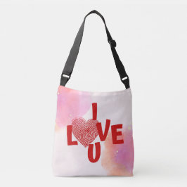 I LOVE Uハート クロスボディバッグ
