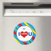 I LOVE U色の冷数々の蔵庫磁石 マグネット (インサイチュ (食洗機))