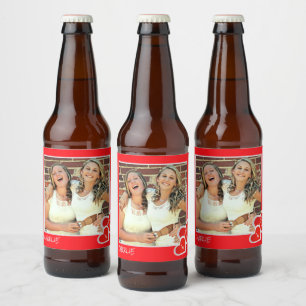 I Love U,かわいいハート-カスタム写真パーソナライズされた ビールラベル