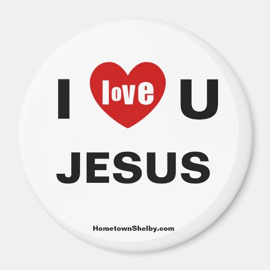 I Love U JESUS冷凍機マグネット マグネット (正面)