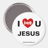 I Love U JESUS冷凍機マグネット マグネット (正面/裏面)