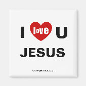 I Love U JESUS Magnet マグネット (正面)