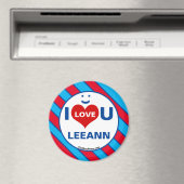 I Love U LEEANNスマイルおもしろい磁石 マグネット (インサイチュ (食洗機))