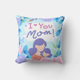 I Love U Mom Heartfelt Message Throw Pillow クッション