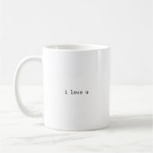 "i love u" simple mug  コーヒーマグカップ (左)