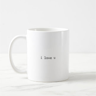 "i love u" simple mug  コーヒーマグカップ