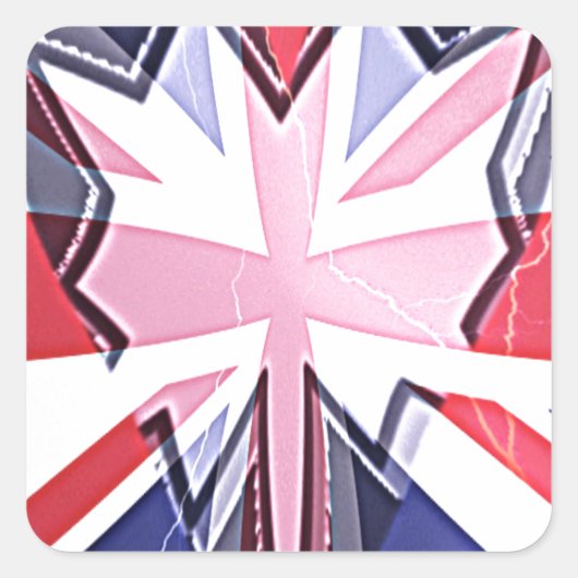 「I Love UK」アートプリント スクエアシール (正面)