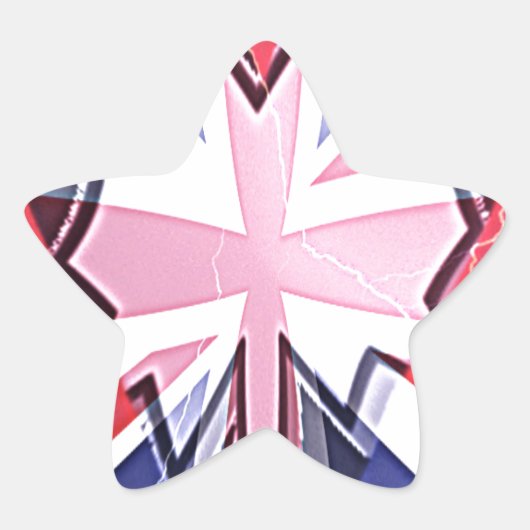 「I Love UK」アートプリント 星シール (正面)