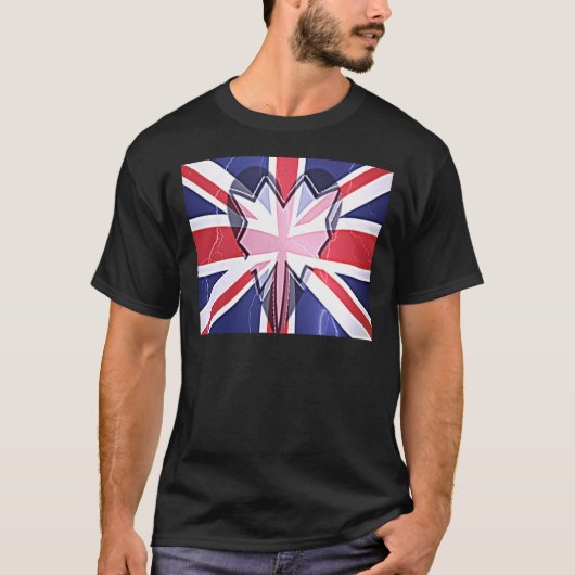 「I Love UK」アートプリント Tシャツ (正面)