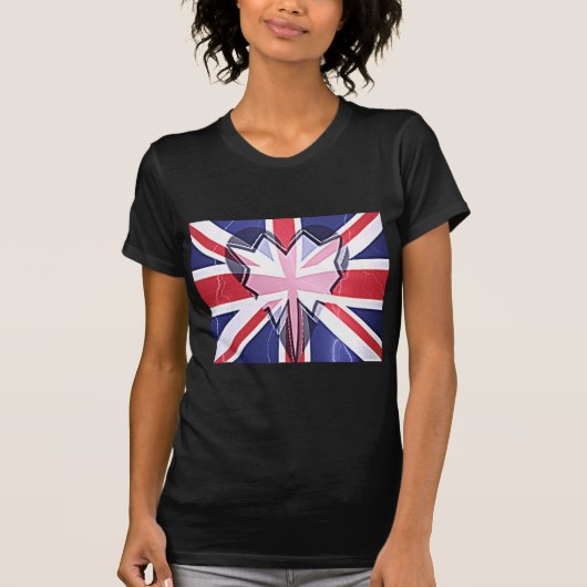 「I Love UK」アートプリント Tシャツ (正面)