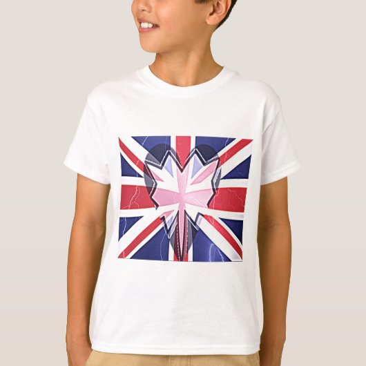 「I Love UK」アートプリント Tシャツ (正面)