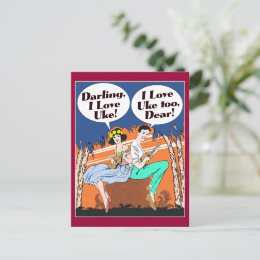 I Love Ukeはがき ポストカード (スタンド正面)