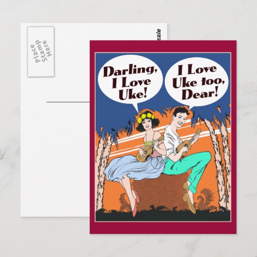 I Love Ukeはがき ポストカード (正面/裏面)